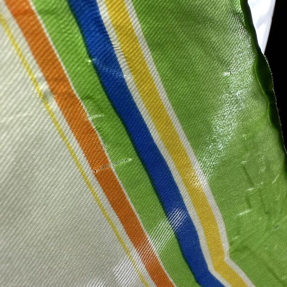 Vintage Burmel Lime Green Silk Scarf Women's Hair Head Wrap Neck Mob Wife Pinup - Picture 11 of 16